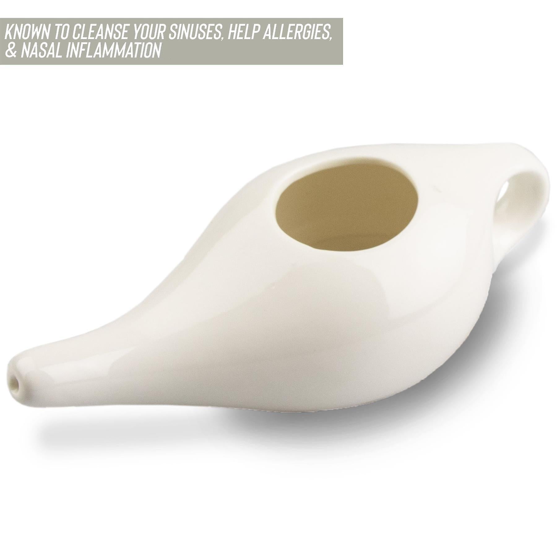 Ceramic Neti Pot side view